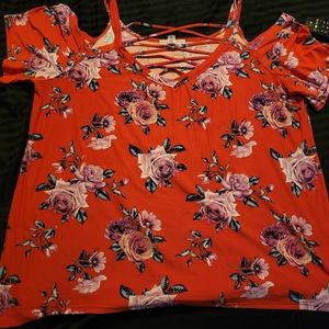 Plus size floral shirt